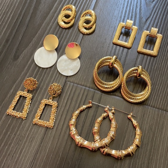 NEW Set of new trendy luxury gold earrings - Picture 14 of 15